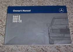 1989 Mercedes Benz 260E, 300E & 300CE Owner's Manual