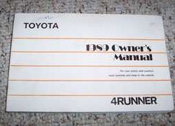 1989 Toyota 4Runner Owner's Manual