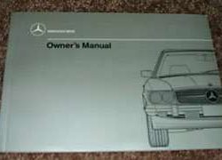 1989 Mercedes Benz 560SL Owner's Manual