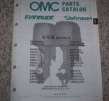 1989 Johnson Evinrude 5, 6 & 8 HP Models Parts Catalog