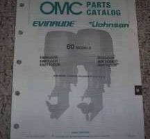 1989 Johnson Evinrude 60 HP Models Parts Catalog