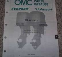 1989 Johnson Evinrude 70 HP Models Parts Catalog
