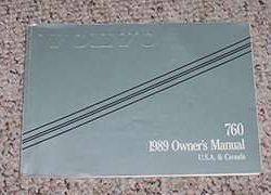1989 Volvo 760 Owner's Manual