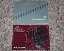 1989 Volvo 760 Owner's Manual Set