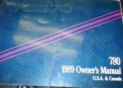 1989 Volvo 780 Owner's Manual