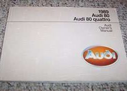 1989 Audi 80 & 80 Quattro Owner's Manual