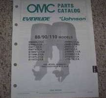 1989 Johnson Evinrude 88, 90 & 110 HP Models Parts Catalog