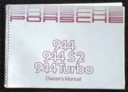 1989 Porsche 944, 944 S2 & 944 Turbo Owner's Manual Set