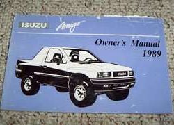 1989 Isuzu Amigo Owner's Manual