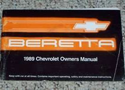 1989 Chevrolet Beretta Owner's Manual