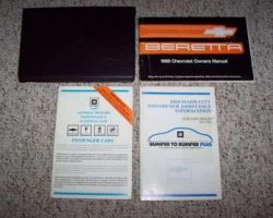 1989 Chevrolet Beretta Owner's Manual Set