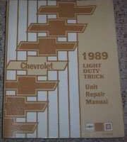 1989 Chevrolet Silverado C/K Pickup Truck Unit Repair Manual