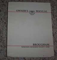 1989 Cadillac Brougham Owner's Manual