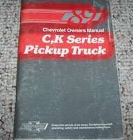 1989 Chevrolet Silverado C/K Pickup Truck Owner Operator User Guide Manual