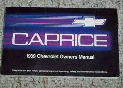 1989 Chevrolet Caprice Owner's Manual