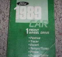 1989 Ford Tempo Specifications Manual