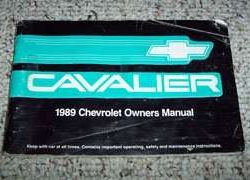 1989 Chevrolet Cavalier Owner's Manual