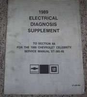 1989 Chevrolet Celebrity Electrical Diagnosis Manual Supplement