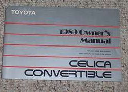 1989 Toyota Celica Convertible Owner's Manual Supplement