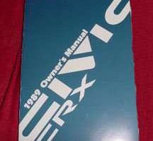 1989 Honda Civic CRX Owner's Manual