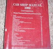 1989 Lincoln Continental Service Manual