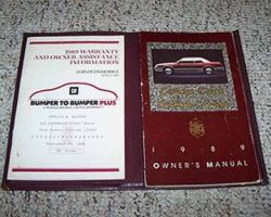 1989 Oldsmobile Cutlass Ciera & Cutlass Cruiser Owner's Manual Set
