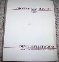 1989 Cadillac Deville, Fleetwood Owner's Manual