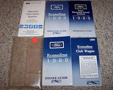 1989 Ford Econoline E-150, E-250 & E-350 Owner's Manual Set
