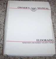 1989 Cadillac Eldorado Owner's Manual