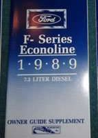 1989 Ford Econoline E-250 & E-350 7.3L Diesel Owner's Manual Supplement