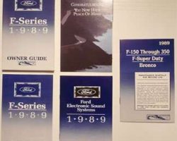 1989 Ford F-Series Trucks Owner's Manual Set