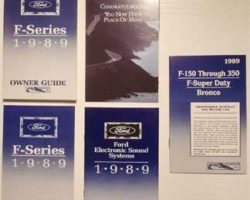 1989 Ford F-350 Truck Owner's Manual Set