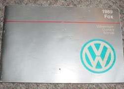 1989 Volkswagen Fox Owner's Manual