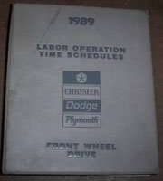 1989 Plymouth Acclaim Labor Time Guide Binder
