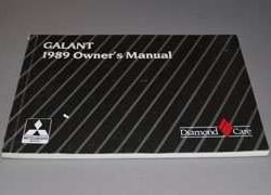 1989 Mitsubishi Galant Owner's Manual