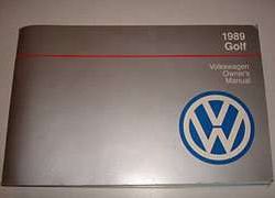 1989 Volkswagen Golf Owner's Manual