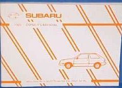 1989 Subaru 1600 & 1800 Hatchback Owner's Manual
