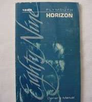 1989 Plymouth Horizon Owner's Manual
