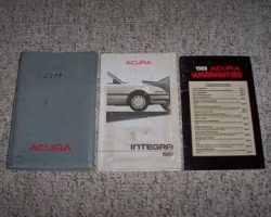 1989 Acura Integra Owner's Manual Set