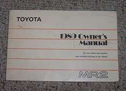 1989 Toyota MR2 Owner's Manual