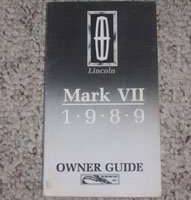 1989 Lincoln Mark VII Owner's Manual