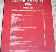 1989 Lincoln Mark VII Service Manual