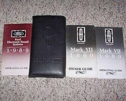 1989 Lincoln Mark VII Owner's Manual Set