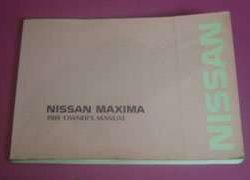 1989 Nissan Maxima Owner's Manual