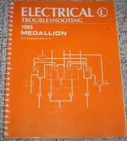 1989 Renault Medallion Eletrical Troubleshooting Manual