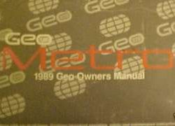 1989 Geo Metro Owner's Manual