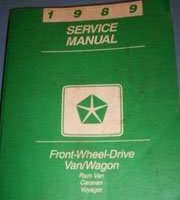1989 Dodge Ram Van, Caravan & Grand Caravan Service Manual