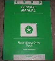 1989 Dodge Ram Truck Diesel Engine Service Manual Supplement