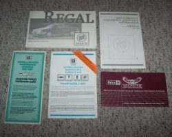 1989 Buick Regal Owner's Manual Set