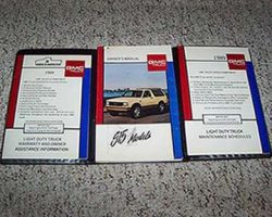 1989 GMC S-15 Truck & S-15 Jimmy Owner's Manual Set